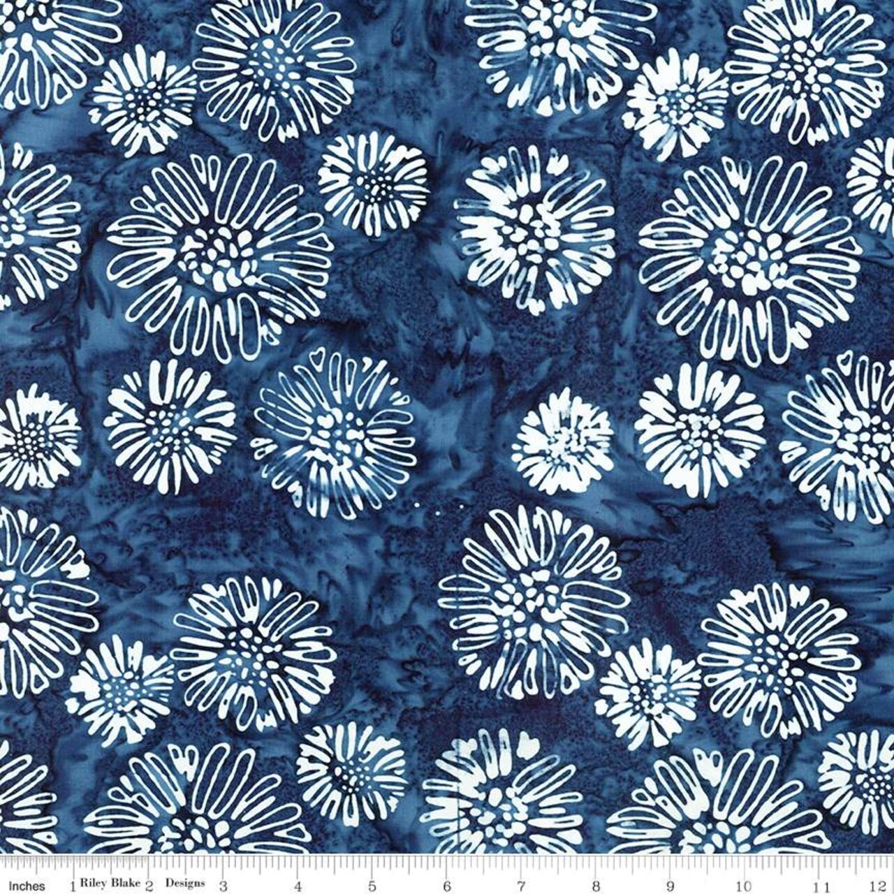 Fabric Riley Blake Moody Blues Burst Expressions Batiks Let Freedom Reign by the Quarter Yard BT23194-309